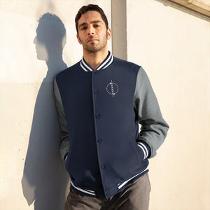 Beism Embroidered Symbol Varsity Jacket - Men's