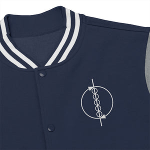 Beism Embroidered Symbol Varsity Jacket - Men's